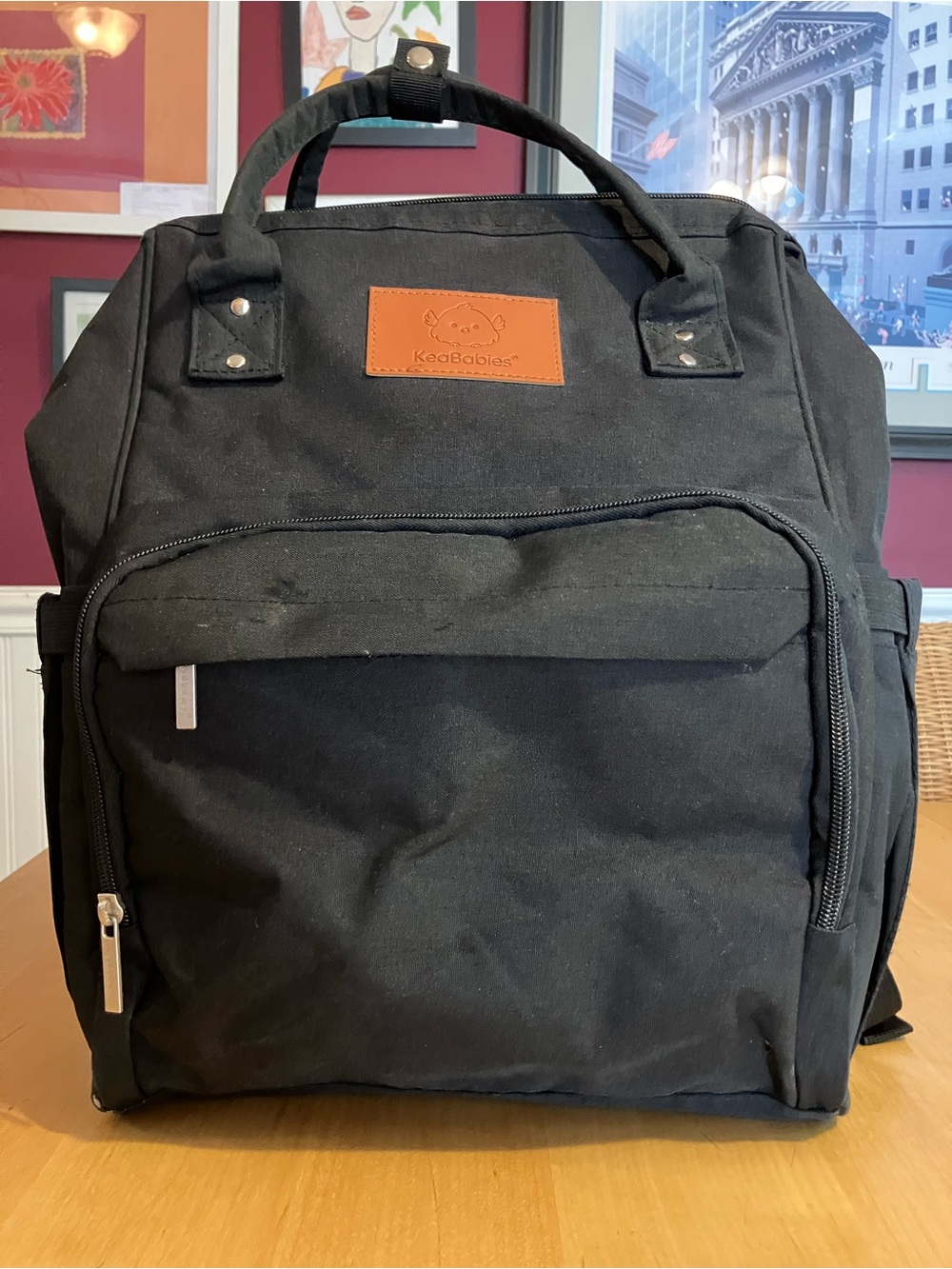 Black Canvas Backpack Tote